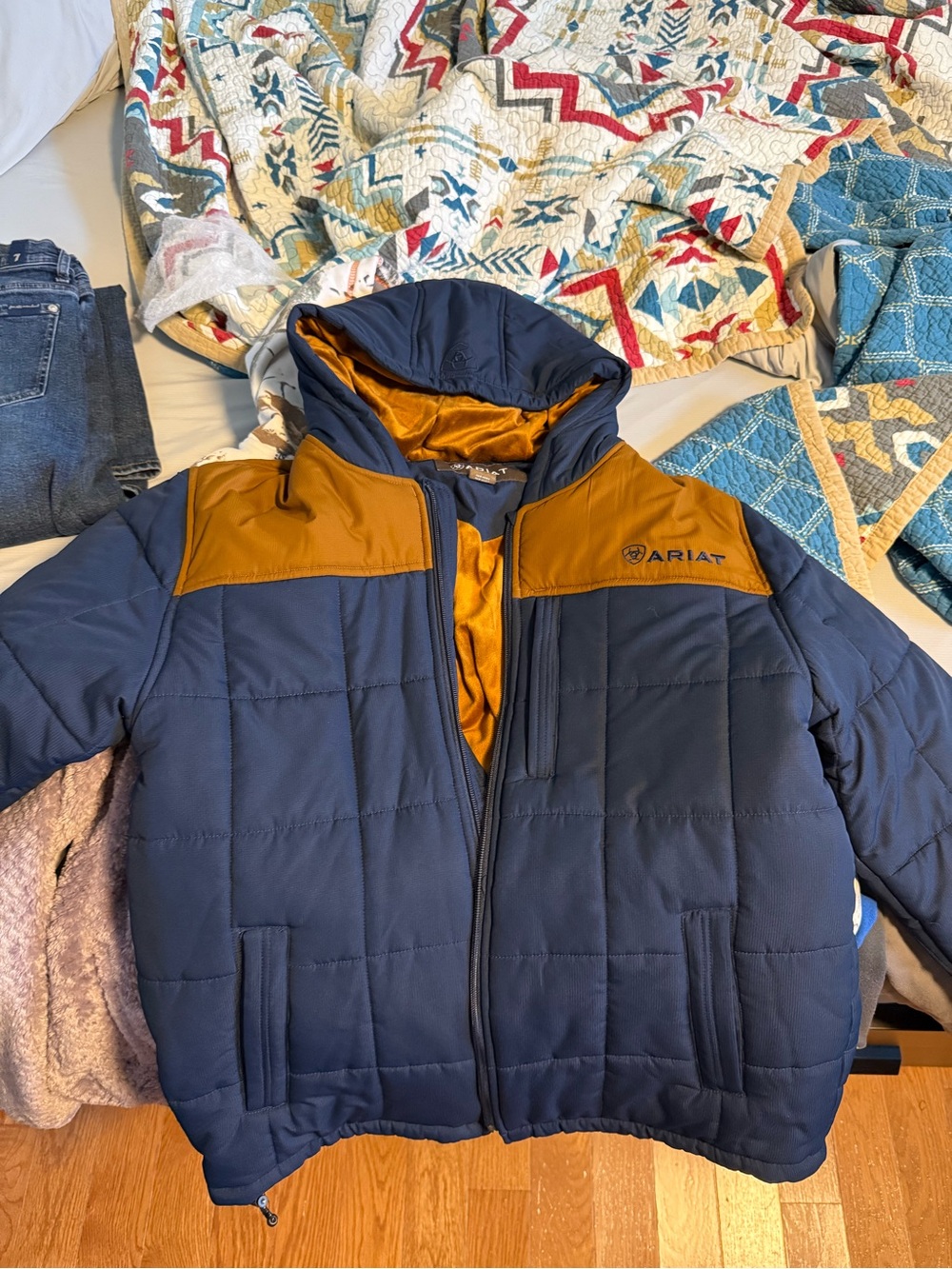Ariat Navy Hooded Coat